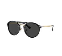 Persol Unisex Sunglass PO3264S - Frame color: Black/Gold, Lens color: Black Polarised