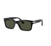 Persol Unisex Sunglass PO3272S - Frame color: Black, Lens color: Green