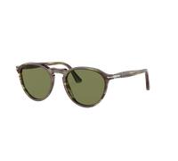 Persol Unisex Sunglass PO3286S - Frame color: Striped Green, Lens color: Light Green
