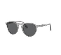 Persol Unisex Sunglass PO3286S - Frame color: Transparent Grey, Lens color: Dark Grey