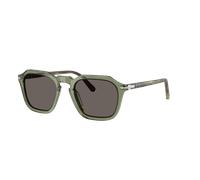 Persol Unisex Sunglass PO3292S - Frame color: Transparent Green, Lens color: Dark Grey