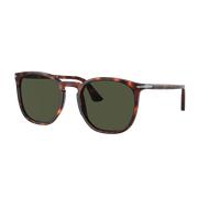 Persol Unisex Sunglass PO3316S - Frame color: Havana, Lens color: Green