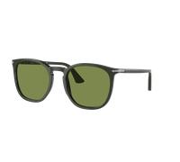 Persol Unisex Sunglass PO3316S - Frame color: Matte Dark Green, Lens color: Green