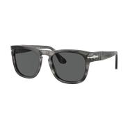 Persol Unisex Sunglass PO3333S - Elio - Frame color: Striped Grey, Lens color: Dark Grey