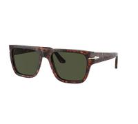 Persol Unisex Sunglass PO3348S - Frame color: Havana, Lens color: Green