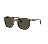 Persol Unisex Sunglass PO3355S - Frame color: Havana, Lens color: Green