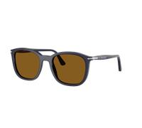 Persol Unisex Sunglass PO3355S - Frame color: Milky Depths Blue, Lens color: Brown