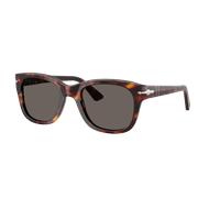 Persol Unisex Sunglass PO3372S - Frame color: Havana, Lens color: Dark Grey