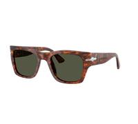Persol Unisex Sunglass PO3384S - Frame color: Havana, Lens color: Green