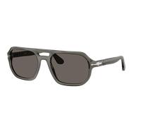 Persol Unisex Sunglass PO3393S - Guido - Frame color: Transparent Grey, Lens color: Dark Grey