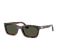 Persol Unisex Sunglass PO3396S - Frame color: Havana, Lens color: Green