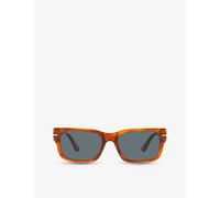 Persol Womens Brown Po3315s Rectangle-frame Tortoiseshell Acetate Sunglasses 1.9cm