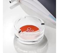 Person Doing A Squat Glass Ashtray for Cigarettes Portable Decorative Ash Trays for Home Office Decor