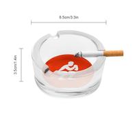Person Doing A Squat on Orange Glass Ashtray for Cigarettes Portable Decorative Ash Trays for Home Office Decor
