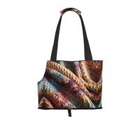 Person Leading Printed pet Shoulder Bag - Foldable Design, Small cat and Dog Travel Bag