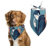 Person Praying Dog Bandana Triangle Dog Scarf Washable Polyester Dog Bibs Cute Pet Bandana for Medium Large Dogs Puppy and Cats