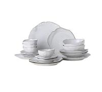 Person Tableware Set Household Ceramics Irregular Shape Dinner Set Dishes Plate，White-Set meal18