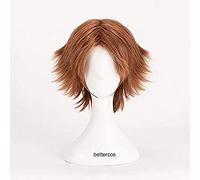 Persona 4: The Animation Yosuke Hanamura Cosplay Wigs Short Brown Heat Resistant Synthetic Hair Wig + Wig Cap