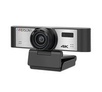 PERSONA 4K Webcam with AI Face-Tracking, Wide Viewing Angle, Infrared Receiver, USB Plug & Play, Silver
