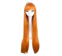 Persona 5 Futaba Sakura Cosplay Wig Long Straight Orange Wig Cosplay Anime Cosplay Wig Heat Resistant Synthetic Wigs Halloween