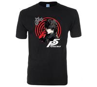 Persona 5 Joker Black Adult Men's T-Shirt Anime Manga New Black M