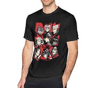 Persona 5 Men's Crew Neck t-Shirt Cool Short Sleeve Classic Tee Big Size Clothing Black (Large)