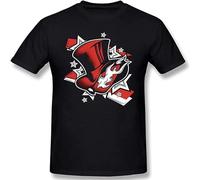 Persona 5 Mens T-Shirt Printed Graphic Top Unisex Black Tee L