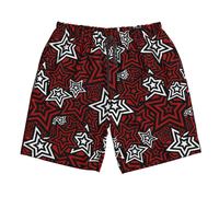(Persona 5 Royal Phantom Thief Star Mask Pattern_10576) Famgem Men's Beach Shorts Hawaiian Swim Trunks with Pockets Quick Dry Board Swimwear Bathing Graphic Printed Suit for Surfing Lounge Running Gif