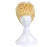 Persona 5 Ryuji Sakamoto Cosplay Wig Men Short Yellow Wig Cosplay Anime Cosplay Wig Heat Resistant Synthetic Wigs Halloween