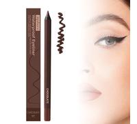 Persona Eyeliner Pencil Waterproof, 24 Hr Waterproof Eyeliner Duo Sharpenable Eye Pencil, No Smudging, Fading, Smooth and Easy to Color, 2 in 1 Eye Liner and Eyebrow Pencils(Chocolate)
