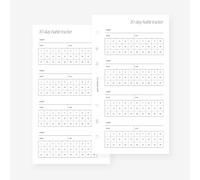 Personal 30 Day Habit Tracker Planner Insert Agenda Refill for Filofax Personal, LV MM sized 6 ring agendas, 3.75 x 6.75
