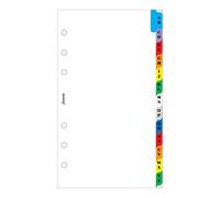Personal A-Z index multi-coloured 2 letters per tab