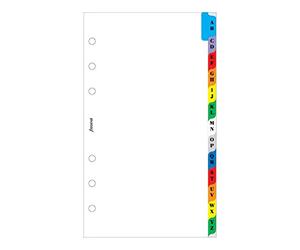 Personal A-Z index multi-coloured 2 letters per tab