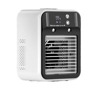 Personal Air Conditioner Fan, Small AC Cooler, Digital Display Desktop Cooler, 2-Speed, Two Mist Modes, for Office Desk, Travel, Outdoor Use, Home, and Workplace Comfort