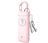 Personal Alarm 130dB Loud Siren Type-C Rechargeable Equipment | Self Defense Keychain for Outdoor Commuting Walking Hotel Travel Camping College Girl Health Men Night Door Pink
