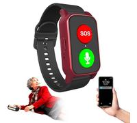 Personal Alarm for Seniors - Waterproof Emergency Alert Button, Smartwatch Fitness Tracker with HD Reminder Function, Prevents Getting Lost