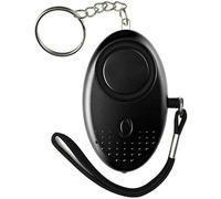 Personal Alarm For Women, Emergency Self-Defense Safety Alarms 140DB with LED Light Keychain, Electronic Super Loud Mini Police Approved Rape Attack Alarms Siren for Elderly, Kids (Black)