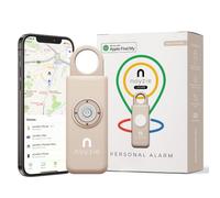 Personal Alarm for Women with GPS Tracker - Self Defence Keychain with Siren, Works with Apple Find My App, 130dB Loud Safety Alarm Sound, USB Rechargeable Bluetooth Key Finder (Ivory Nude)