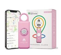 Personal Alarm for Women with GPS Tracker - Self Defence Keychain with Siren, Works with Apple Find My App, 130dB Loud Safety Alarm Sound, USB Rechargeable Bluetooth Key Finder (Flamingo Pink)