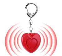 Personal Alarm Key Ring | 125dB Heart Shaped Defense Device - Safety Key Ring with Light - For Women and Girls, Seniors, Walking Alone, Parking,