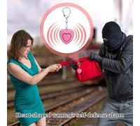 Personal Alarm Keychain | 125dB Heart Shaped Protection Alerts - Safe Alarm Protection with Light Keychain,for Kids Elderly Walking Alone Running Parking Lot Travel Evening