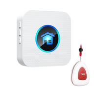 Personal Alarm Pendant for Elderly, 500ft Range Wireless Nurse Call System with Waterproof SOS Button & UK Plug, 55 Chimes, 5 Volume Level Emergency Call for Home Care Patients & Disabled