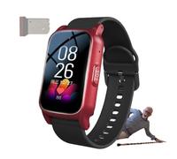 Personal Alarm Watch for Elderly, Real Time Gps Tracker, Elderly Sos Fall Watch, Video Calling Device for Elderly, for Alzheimers Clock People with DementiaRed,1.25 * 0.57 * 2.22inch