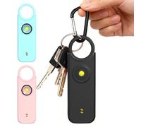 Personal Alarms for Women,135DB Self Defence Weapons UK Legal,(Pink+Blue+Black)Panic Rape Alarm Keychain Gift for Kids Elderly College Girls,Attack Safety Keychain Sirens (Black)