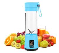 Personal Blender, Portable Juicer Cup/Electric Fruit Mixer/USB Juice Blender, Rechargeable, Six Blades In 3D for Superb Mixing, 380mL Green,Blue