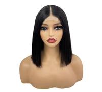Personal Care 10 inch Bob Wig Human Hair 2x6 Lace Front Wigs Human Hair 250 Density For Black Women Hairs Extensions(Nature black)