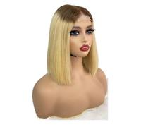 Personal Care 10 inch Bob Wig Human Hair 2x6 Lace Front Wigs Human Hair 250 Density For Black Women Hairs Extensions(Brown+blonde)