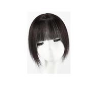 Personal Care 10 Inch Hair Toppers With Bangs Hand Tied Lace Base Hairpieces Clip In Remy Hairs Topper Hairs Extensions(Natural Black)