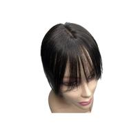 Personal Care 10inch Swiss Lace Invisible Human Hair Toppers Clip In Natural Hairpieces Fringe for Women Mild Hair Loss Volume Hand-woven Hairs Extensions(Natural Black B,9x11cm)