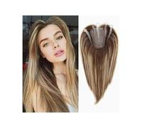 Personal Care 12in Remy Human Hair Toppers for Women Brown Blonde Highlights Topper 100% Hand-Tied Hair Toppers with Swiss Lace Base Hairs Extensions